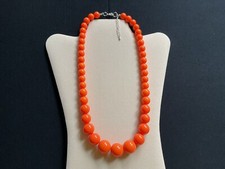 Glossy Orange Beads Graduated