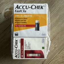 Accu-Chek Performa 50 Test Strips Blood Glucose  And 204 Fast Clix Lancets Bundl