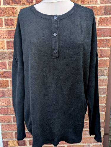 Boohoo black button - black, jumper