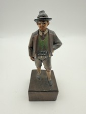 ? Vintage Hand-Carved Black Forest Figure – Signed H. Hahl – 12.5cm Tall