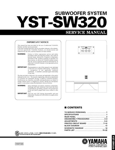 Service manual for yamaha - service,