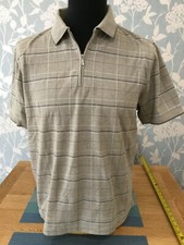 Atlantic Bay Polo Shirt Stone Quarter Zip Adult Medium (M2)