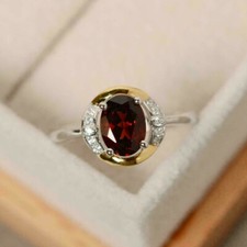2 Ct Oval Cut Red Garnet