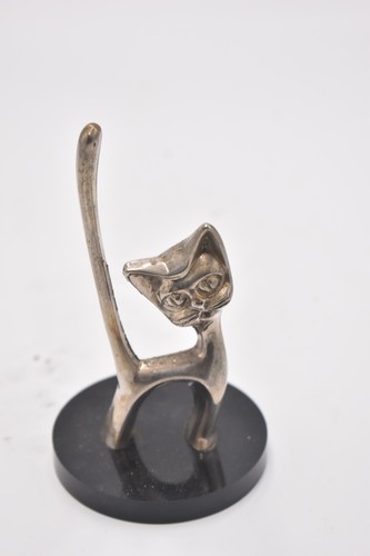 Vintage seba silver plated cat - silver,