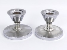 A PAIR OF ART DECO SILVER