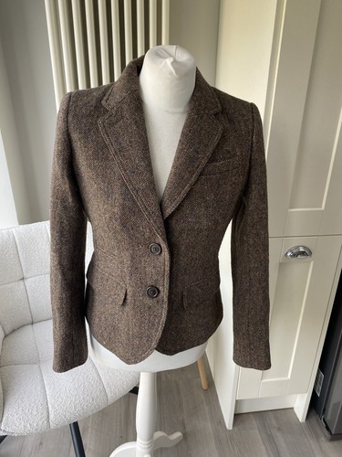 Joules wool blend tweed - blend, brown