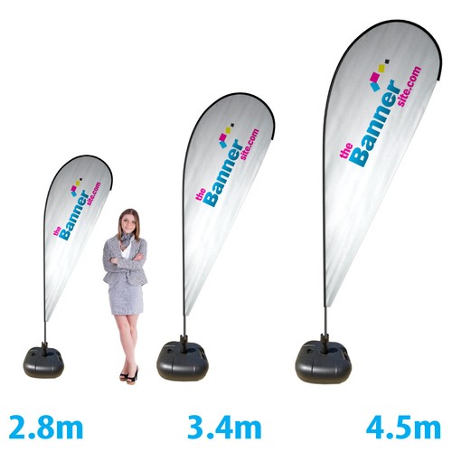 Tear drop flag advertising - tear,