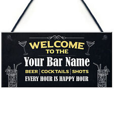 Bar Signs And Plaques Personalised Home Bar Sign Man Cave Shed Sign Alcohol Gift