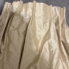 Single curtain pinch   Pleat Gold Dupion Silk Laura Ashley 286cm Wide 236 Down