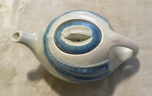 Art deco flo teapot blue - art,