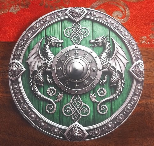 Viking dragons shield circular - viking,