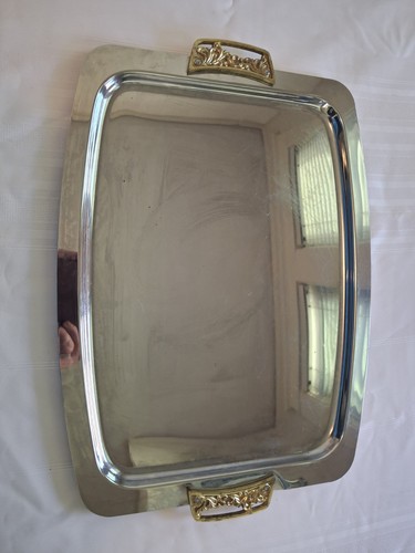 Kromex serving tray chrome - serving,