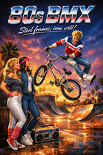 80s Old School BMX Wall Print