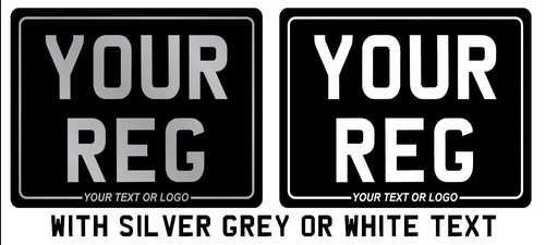 Classic black number plate - number,
