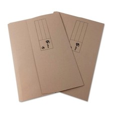 A4 BUFF FOOLSCAP DOCUMENT WALLETS ANY QTY HALF FLAP OFFICE FOLDER 32MM FILING