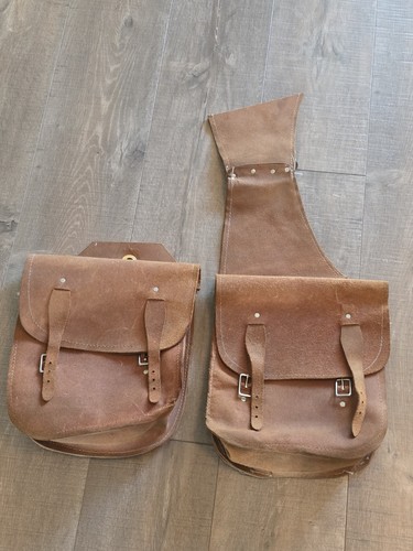 Leather western saddle - saddle, bags