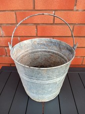 VINTAGE GALVANISED BUCKET FOR FLOWERS/PLANTS