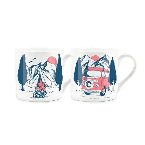 Camping mugs set - mugs,