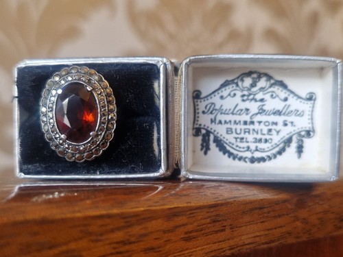Antique garnet and marcasite - antique,
