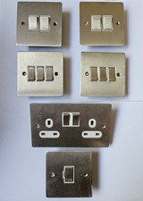 Selection of Stainless Steel Light Switches / Plug Sockets / Fuse - Used