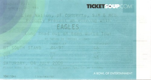 Eagles lonh road out - out, eden