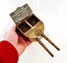 Brass Turret Gun Inkwell Trophy Surrendered German WW1 Battleship Helgoland 1922