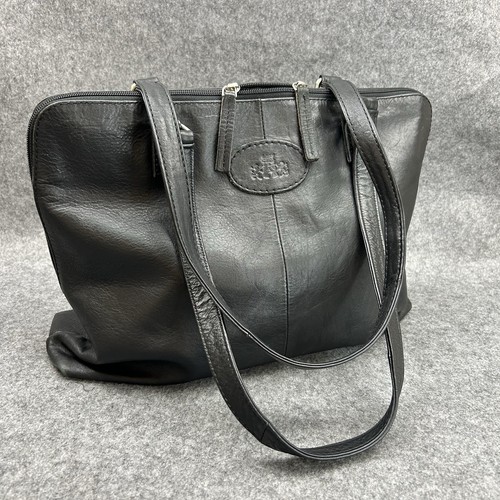 Rowallan black leather handbag - rowallan,