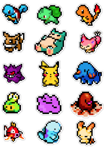 Pokemon stickers minecraft - pokemon,