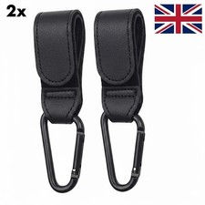 2X Leather Buggy Clips Pram