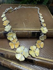 Gorgeous Pilgrim Pale YellowJewelled Floral Design Necklace And Earrings