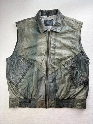 Vintage genuine leather biker - genuine,