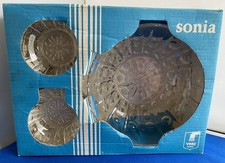 Set Of 7 Vintage Reims France Glass Fruit Salad Trifle Dessert Bowls 1 Large & 6