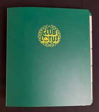 Club Lotus Hardback File Folder With Approximate 30 Big Sturdy Plastic Sleeves.
