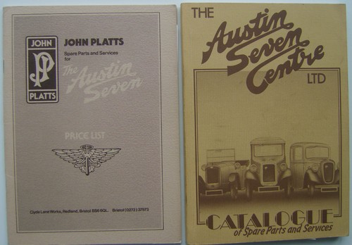Austin seven parts catalogue - seven,