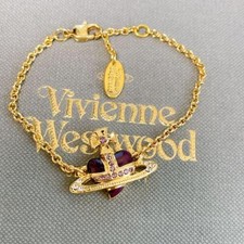 Vivienne Westwood Bracelet Diamante Heart Gold NO BOX [EJ920