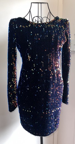 Motel rocks navy blue - , sequin