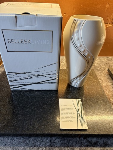 Belleek living vase white - belleek,