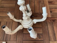 Vinted Shabby Chic 5 armed Wooden Chandelier  Pluse 2  Side Wall lights