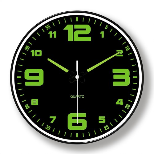 Round luminous wall clock - round,