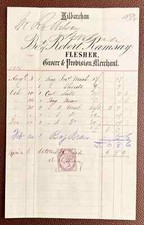 1882 Robert Ramsay Grocer & Provision Merchant Kilbarchan Invoice