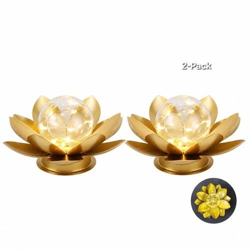Jhy design 2pcs gold lotus - 2pcs,