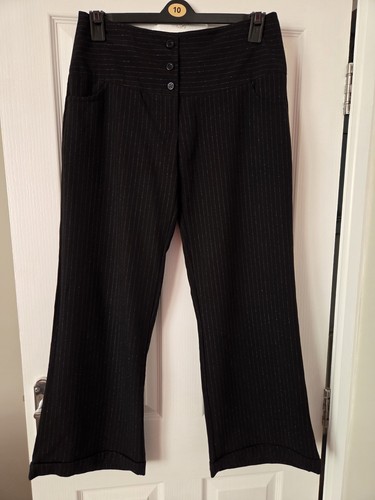 Wide leg glitter pin stripe - pin,
