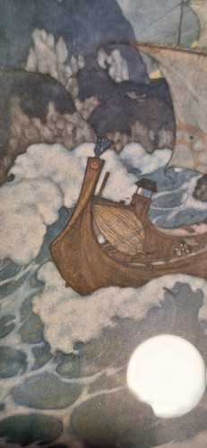 Sailing ship storm - ship, in