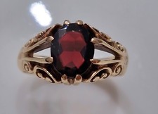 Antique Oval Garnet 9ct Solid
