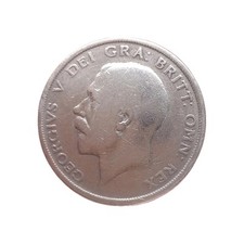 1916 King George V .925 Silver Half Crown Coin