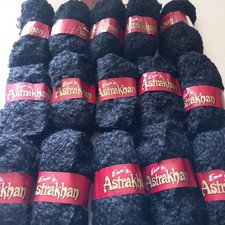 Emu Black Astrakhan Knitting Yarn 15 X 50g Balls Chunky Bouclé 91% Wool 9% Nylon