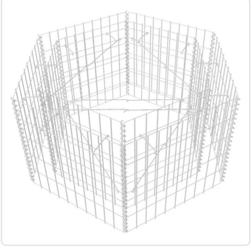 Hexagonal gabion raised - raised, bed