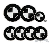 Overlays Stickers For BMW Badges - Gloss Black - Roundel Wrap All Models Decals