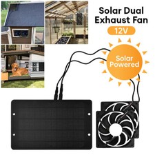 10W Solar Powered Dual Fan