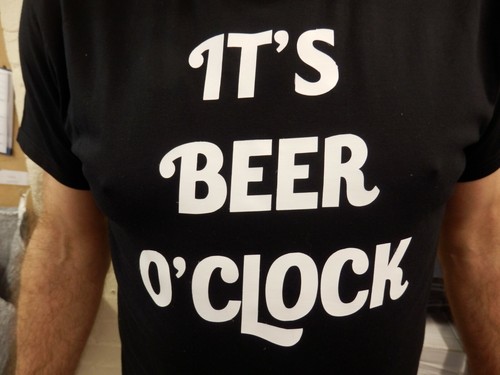 Beer clock t shirt - it's,